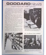 NASA Goddard News newsletter June 8 1970 Wernher Von Braun photo - $9.89