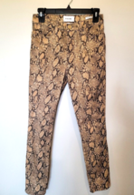 Frame Womens Le High Skinny Crop Snake Coated Python Print Jeans Size 26 Pants - $23.70