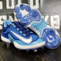 Nike Alpha Huarache Elite 4 Low Baseball Cleats Blue White DJ6521-414 Men 8 - $72.93