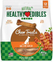 Nylabone Healthy Edibles Chews Bacon Wolf 12 count Nylabone Healthy Edibles Chew - £32.63 GBP