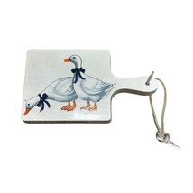 Vintage Ceramic Decoration, Geese Cutting Board Pot Trivet Goose Country... - £18.45 GBP