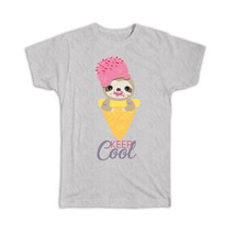 Keep Cool : Gift T-Shirt Sloth Ice Cream Cute Cone Funny - £20.07 GBP