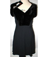 New Womens 4 NWT Italy Prada Dress Black 40 Velvet Silk Acetate Short Sl... - £1,582.72 GBP