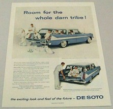 1958 Print Ad &#39;58 De Soto Fireflite Station Wagon Wedgwood Blue Large Fa... - $13.66