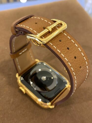 24k Gold Plated 45mm Apple Watch Series 9 Custom Stainless Steel GPS LTE O2 Item image 7