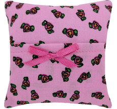 Tooth Fairy Pillow, Light Pink, Rosebud Print Fabric, Pink Ribbon Bow Tr... - $4.95
