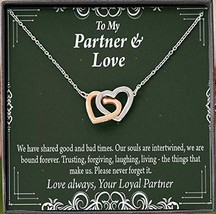 to My Partner Never Forget Our Love Inseparable Pendant 18k Rose Gold Finish 16&quot; - £51.22 GBP