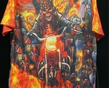Tour Shirt Skull Biker All Over Print Shirt XXLARGE - £19.67 GBP