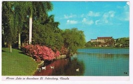 Florida Postcard St Petersburg Downtown Mirror Lake - £2.21 GBP