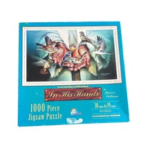 Jigsaw Puzzle in His Hands 1000 piece Spencer Williams Birds religious S... - $11.88