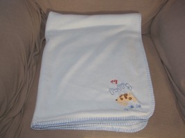 Koala Baby My Puppy Dog Paw Print Baby Blanket Security Blue Boy Lovey 30x40 - £12.65 GBP
