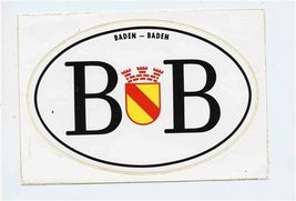 Baden Baden Germany Peel Off Sticker with Coat of Arms - $9.90