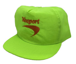 Vintage Newport Cigarettes Hat Cap Snap Back Green Nylon One Size Mens Smoking - £15.76 GBP