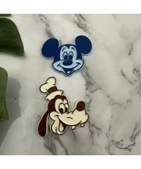 Disney Vintage Fridge Magnets Lot of 2 Goofy Mickey Rubber Classic Small - $18.94 CAD