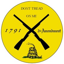Don&#39;t Tread on Me 2nd Amendment 1791 Gun Rights Decal Sticker Molon Labe 4&quot; - £3.15 GBP