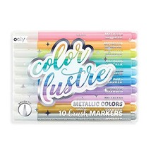 , Color Lustre, Metallic Brush Markers - Set Of 10 - £18.87 GBP