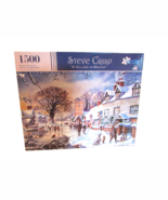 Papercity Puzzles Steve Crisp A Village in Winter 1500 pc Puzzle New  LotP - $25.72 CAD