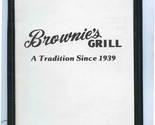 Brownie&#39;s Grill Menu A Tradition Since 1939 Knoxville Tennessee  - £14.19 GBP