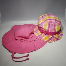 Set of 2 Pink Lot of Toddler 2T - 4T, 3T - 4T Sun Hats Girls by i Play and Place - £7.86 GBP