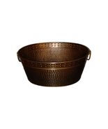 Hammered Oval Bucket Copper Finish Beverage Gifts BARWARE LARGE 2 Handles - $50.00