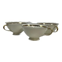 Vintage Bavaria Elfenbein Porzellan Set Of 3 Cups Teacup Coffee Gold Gil... - £14.23 GBP