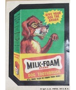  1974/ 6th S TOPPS WACKY sticker Milk-Foam Brand Dog Toothbrush - $35.76 MXN