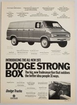 1970 Print Ad The 1971 Dodge Tradesman Strong Box Work Van Chrysler - £12.05 GBP