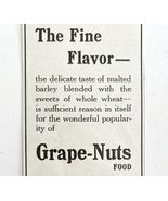 Grape Nuts Food 1917 Advertisement Antique Breakfast Cereal Reason DWII10 - €17,16 EUR