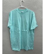 Hanes Beefy TShirt Size Large Blue Henson Cotton Classics Logo VTG Singl... - $13.96