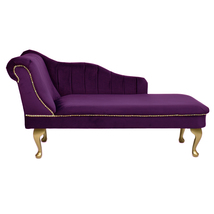 Cambridge Chaise Lounge Handmade Tufted Amethyst Striped Longue Accent C... - £262.31 GBP