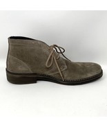 1901 Mens Taupe Gray Suede Leather Lace up Chukka Shoes, Size 43 EU 10 US - £24.10 GBP