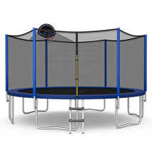 15/16 Feet Outdoor Recreational Trampoline with Enclosure Net-15ft - Col... - $12,712.27 MXN