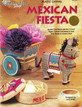 Plastic Canvas Mexican Latino Fiesta Burro Treat Cart Planter Patterns - £11.00 GBP