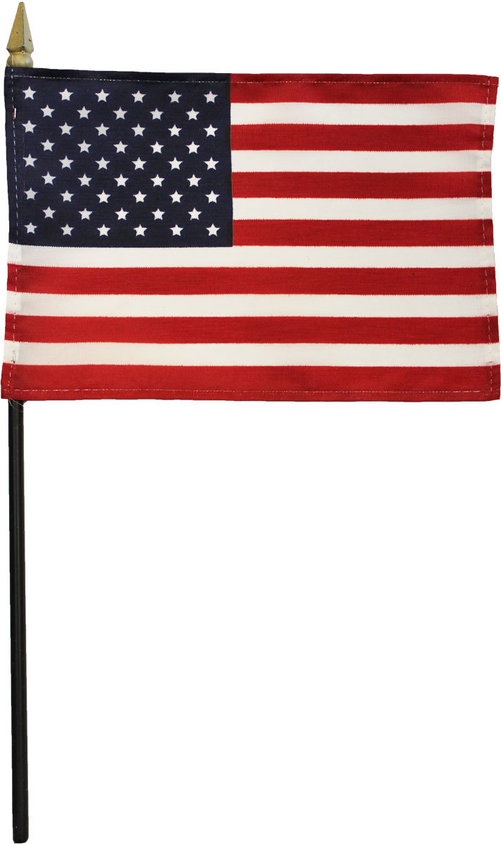 USA - 4&quot;X6&quot; Stick Flag - $3.18
