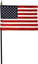 USA - 4&quot;X6&quot; Stick Flag - $60.53 MXN