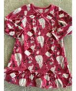 Gymboree Girls Pink White Snowman Christmas Presents Fleece Nightgown 5-6 - €8,14 EUR