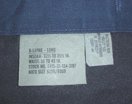 Propper &quot;Combat Trousers&quot; BDU-style blue cotton, NOT ripstop, X Large-Long - £47.33 GBP