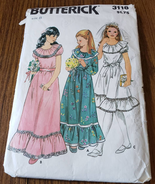 Butterick 3118 Size 12 Girls’ communion &amp; flower dress Sewing Pattern - £5.45 GBP