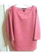 Women&#39;s Knit Sweater Ashley Stewart 18/20 Pink Sparkly - $129.46 MXN