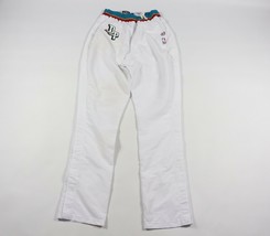 Vtg 90s Champion 36 NBA Authentic Detroit Pistons On Court Pants White 9... - $98.95
