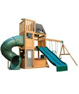 SWING SET PLAYSET OUTDOOR PLAYGROUND WOODEN BACKYARD EQUIPMENT CHILDREN ... - $2,138.39