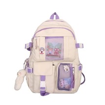 Cute Women Backpack Waterproof Multi-Pocket Nylon School Bagpa for Student Femal - £95.13 GBP