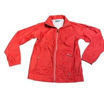 Columbia Omni-Shield Logo Red Windbreaker Rain Coat Jacket Small Full Zip - $13.86