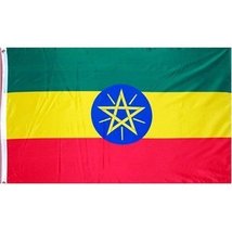 3x5 Ethiopia Star Flag 3x5 Banner Brass Grommets BEST Garden Outdor Decor polyes - £3.82 GBP