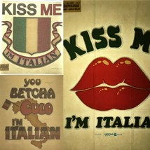 Vintage Iron On Transfer Graphic Decals 70s 80s Italian Pride Humor Funny - £27.07 GBP+