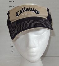 Callaway adjustable One Size Fits all Visor Hat Cap Golf Black Tan White - $14.80