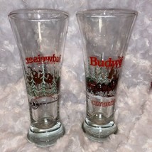 1989 Vintage Budweiser Clydesdales Christmas Winter Scene 2 Pilsner Beer... - £11.95 GBP