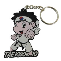 TK004 Taekwondo Sport - keychain rubber key ring pendant Keyring - $5.99