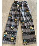 Minions Boys Gray Yellow Blue Fleece Pajama Pants 6-7 - €5,43 EUR