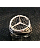 Mercedes Benz Mens sterling silver sring - $110.88